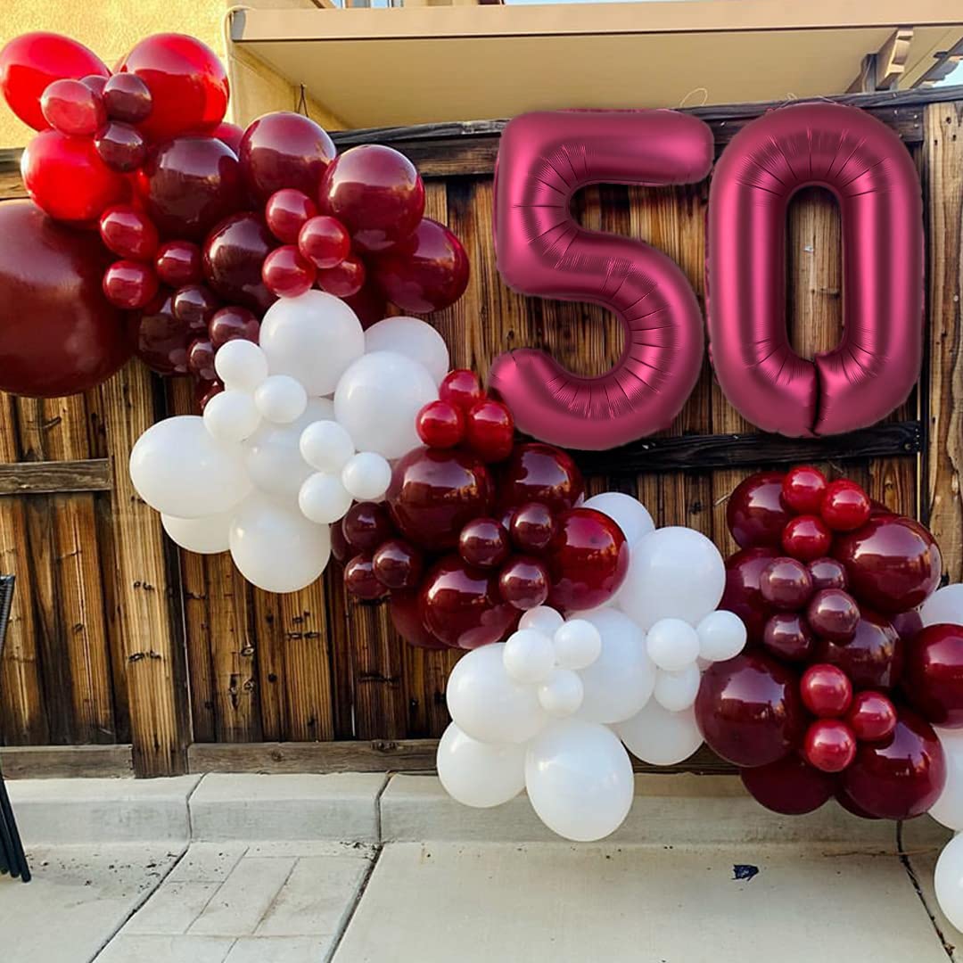 Red 0 balloon 40 Inch Giant Helium Foil Number 0 to 9 Red Balloon Birthday Wedding Party Digital Decorations (Number 0) — view 139
