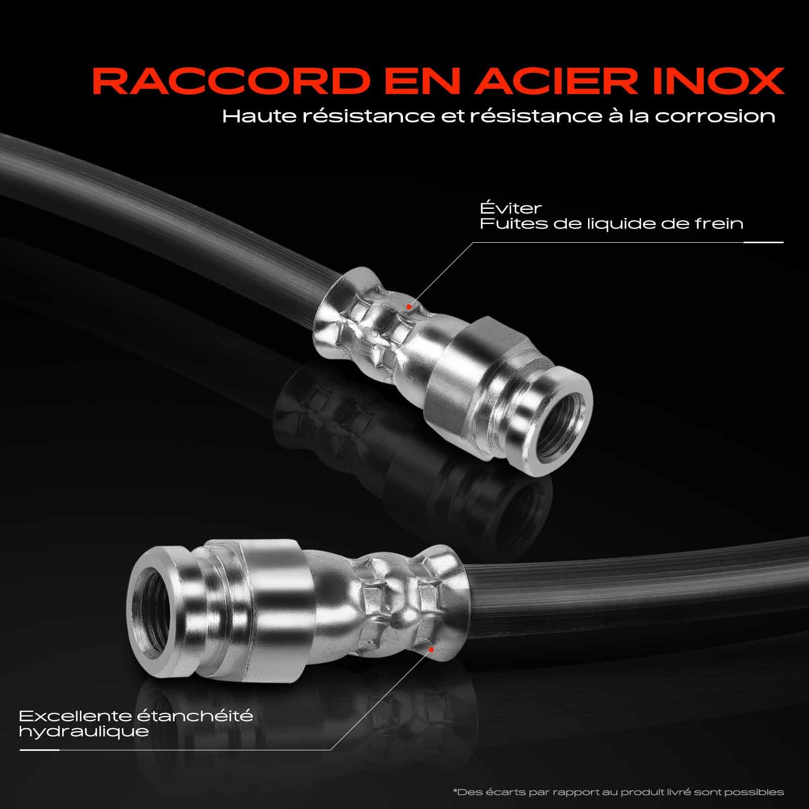 Frankberg 2 flexibles de frein arrière 248 mm 4806E3 | Compatible avec: Plateau/châssis Partner 5 G, Berlingo/Berlingo Premier monospace GFK GJK MF, Partner Origin Box/MPV G