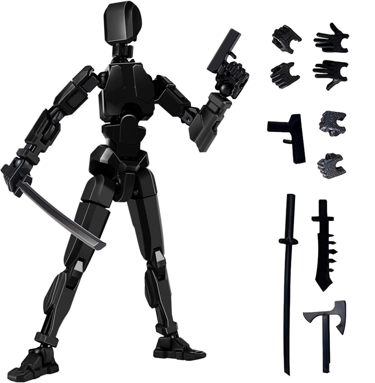 T13 Action Figure(Assembly Completed) Dummy 13 3D Robot -Lucky 13 Multi-Jointed, Movable,Perfect for Collectors and Desktop Decor(4PCS/Color)
