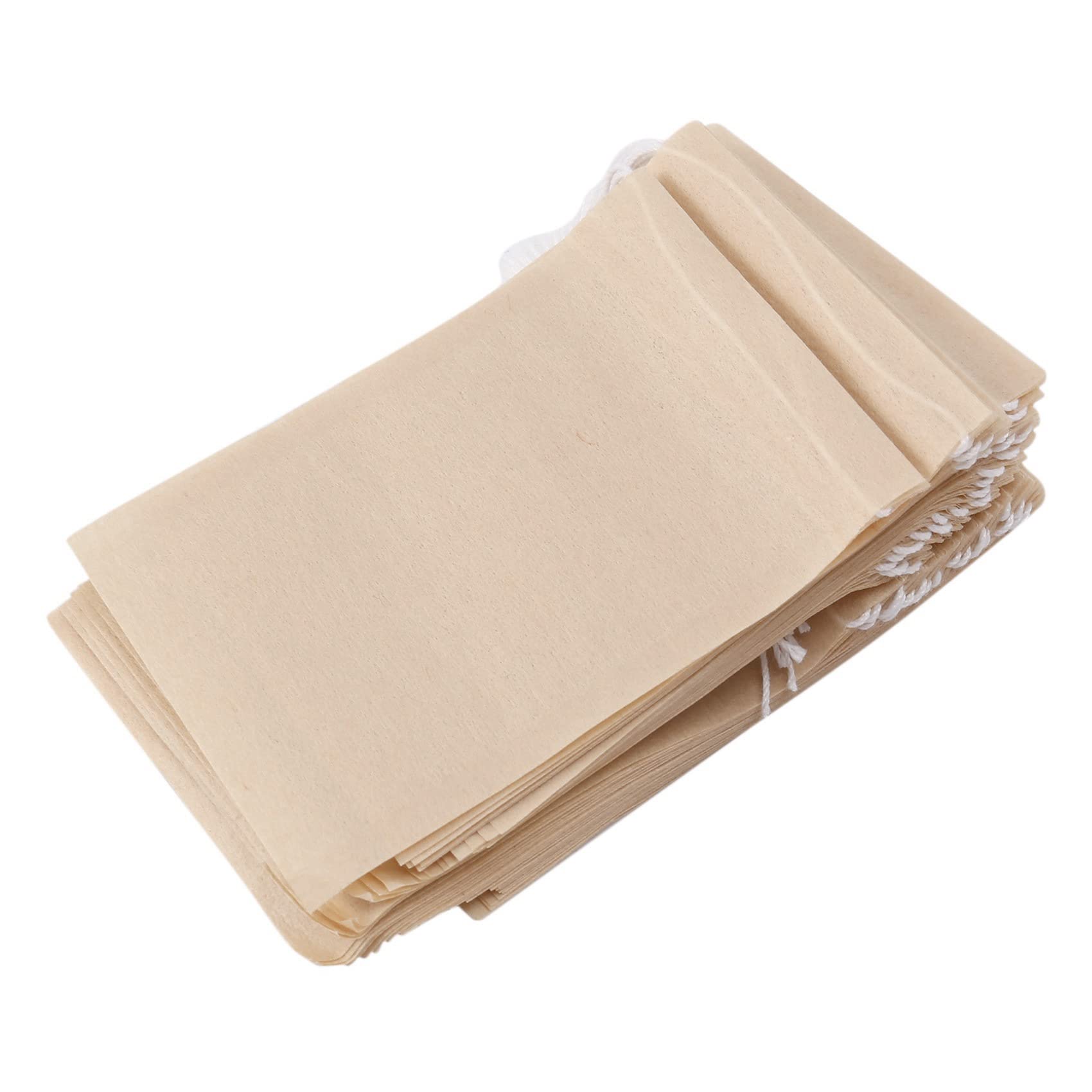 Paquete de 4000 Bolsas de Filtro de Té, Bolsa de Té de Papel Desechable con CordóN para Té de Hojas Sueltas, Café (Color Natural)