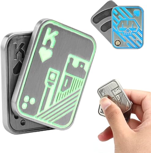 Juguetes magnéticos de metal para ansiedad, tarjeta de empuje de póquer de metal, deslizante, juguete para aliviar el estrés, juguete EDC para
