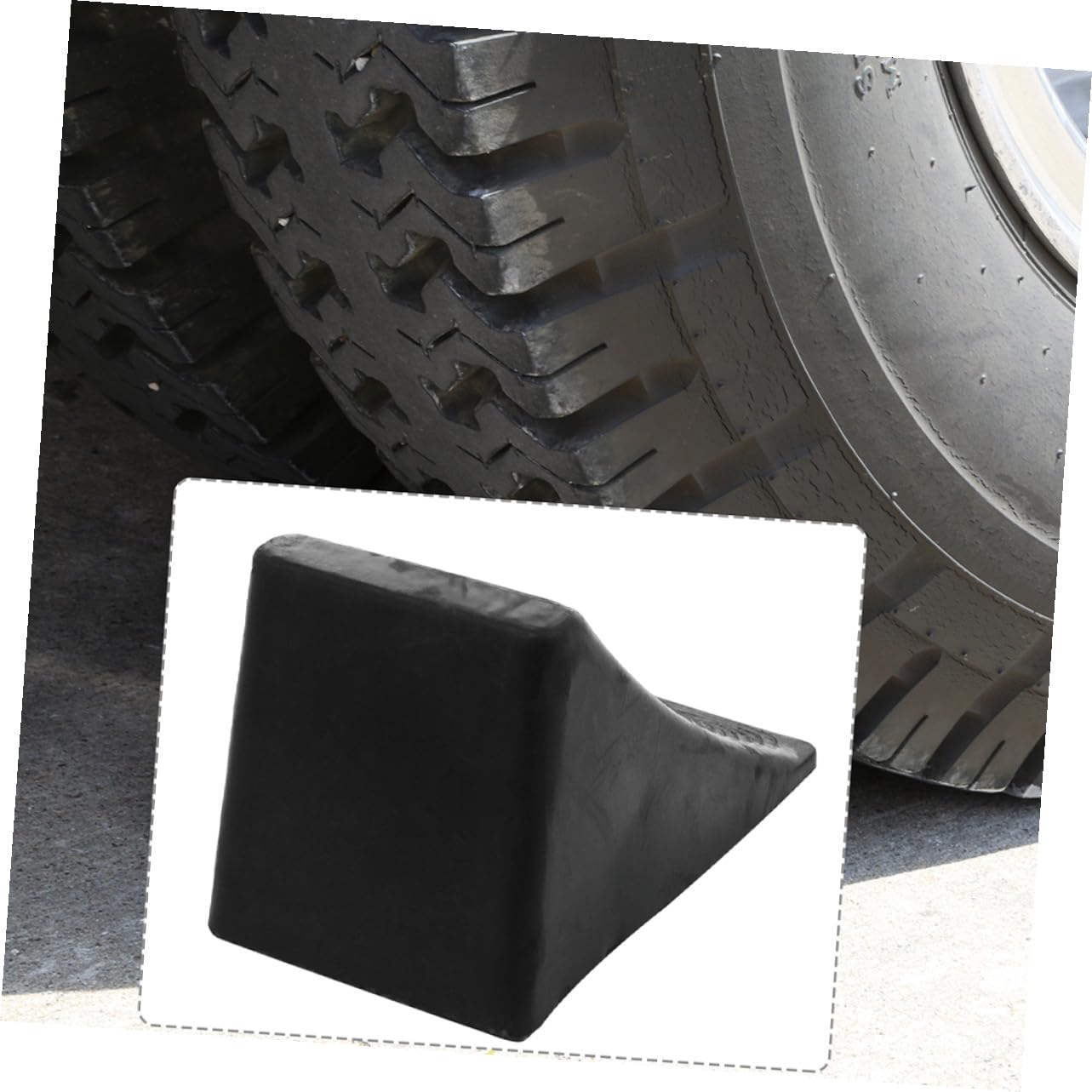 INOOMP Anhänger Unterlegkeile 2 Stück Gummi rutschfeste Wohnwagen Radstabilisatoren Für LKW Motorrad Wohnmobile Parkhilfe