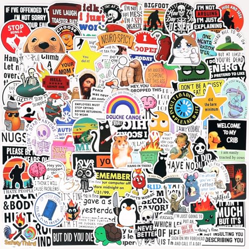 99 Pcs Funny Stickers for Adults Funny Meme Stickers Pack