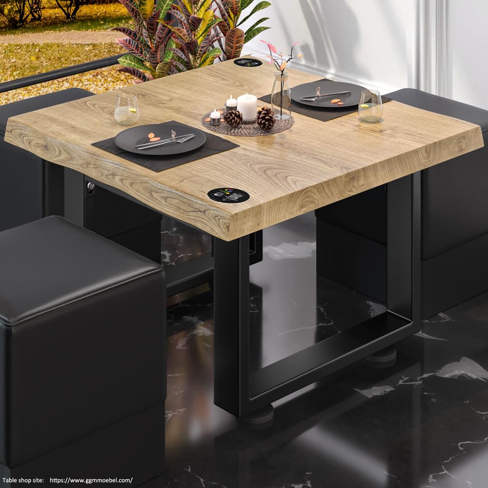 2in1 Hybrid-Restauranttisch-NFC-Platte, QR-Code-Menü + NFC-Epoxidharz Google-Rezension | Kompatibel mit iPhone und Android | Für Restaurants, Bars, Cafés, Fastfood (Schwarz, 20