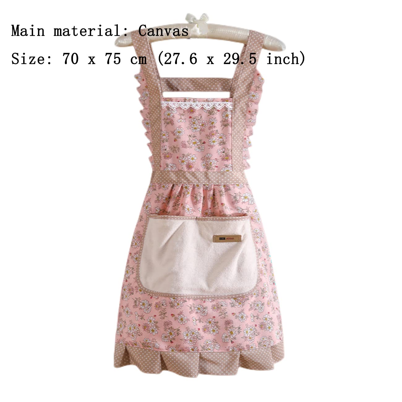 FAIRYGATE Chef Aprons for Women Kitchen Apron with Pockets Plus Size Adjustable Neck Strap Long Ties Multi Flower Apron Thanksgiving Christmas Cooking Baking Painting A1517 - Image 2