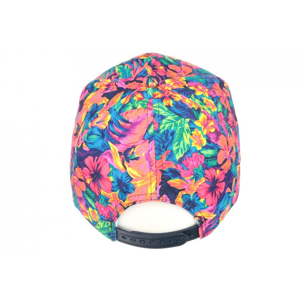 Hip Hop Honour Casquette NY Orange et Bleue Florale Fantaisie Baseball Phuket