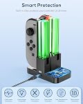 FYOUNG Controller Charger Dock Compatible with Nintendo Switch/Switch OLED for Joycons, Charging Stand Station Compatible with Switch/OLED Controller Accessories with a Type-C Charging Cord