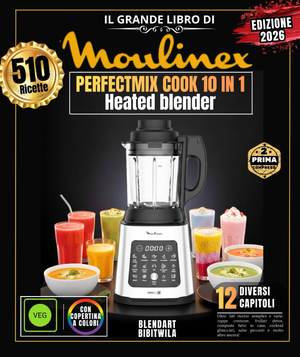 Il grande libro di MOULINEX PERFECTMIX COOK 10 IN 1: Oltre 510 ricette semplici e variegate: zuppe cremose, frullati detox, composte fatte in casa, ... salse piccanti e molto altro ancora!