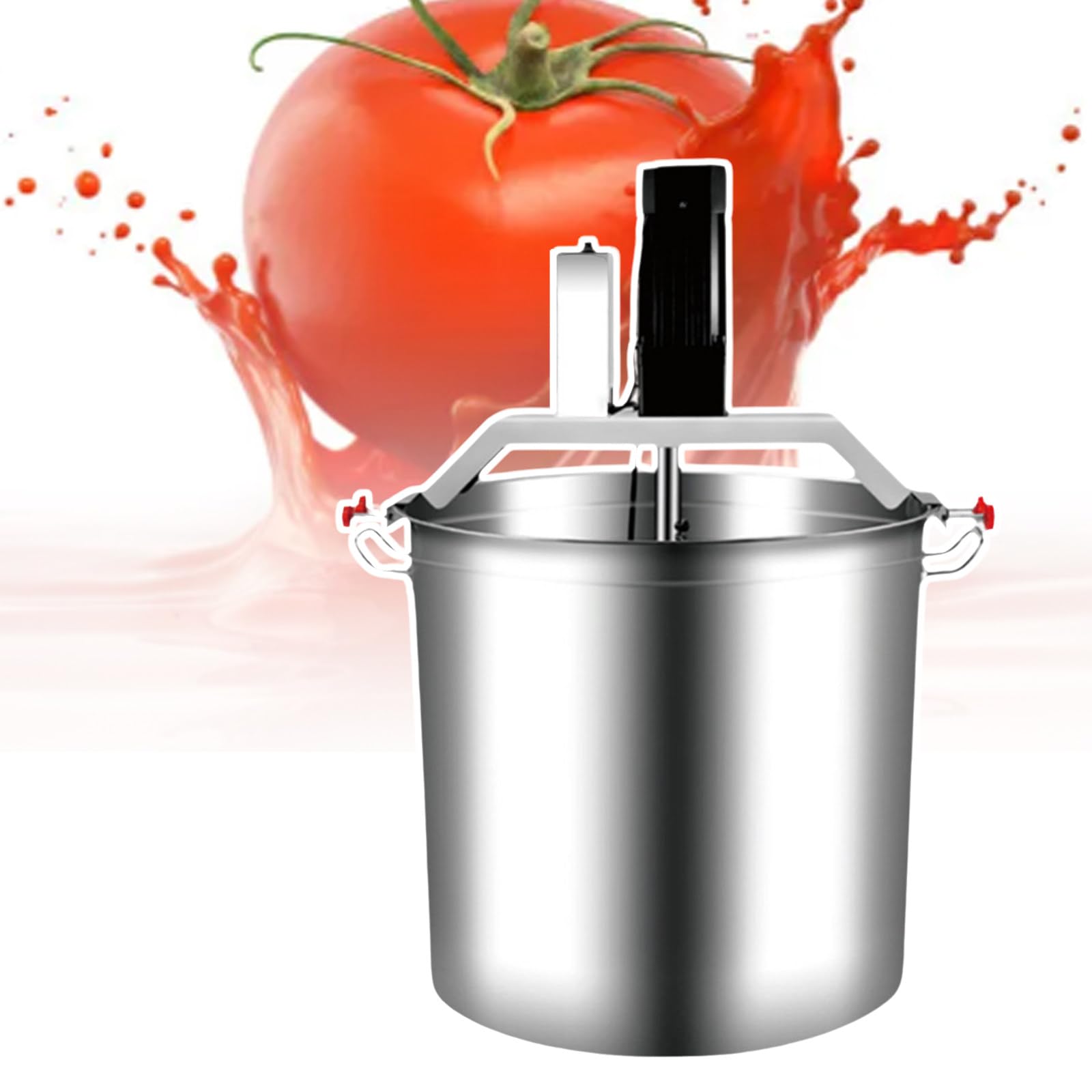 SENJINGHUA 180W Stainless Steel Hot Pot Seasoning Sauce Mixer, 40L/80L/140L Automatic Food Mixer, Hot Pot Soup Sauce Mixer, Adjustable Stirring Speed,40L-110V