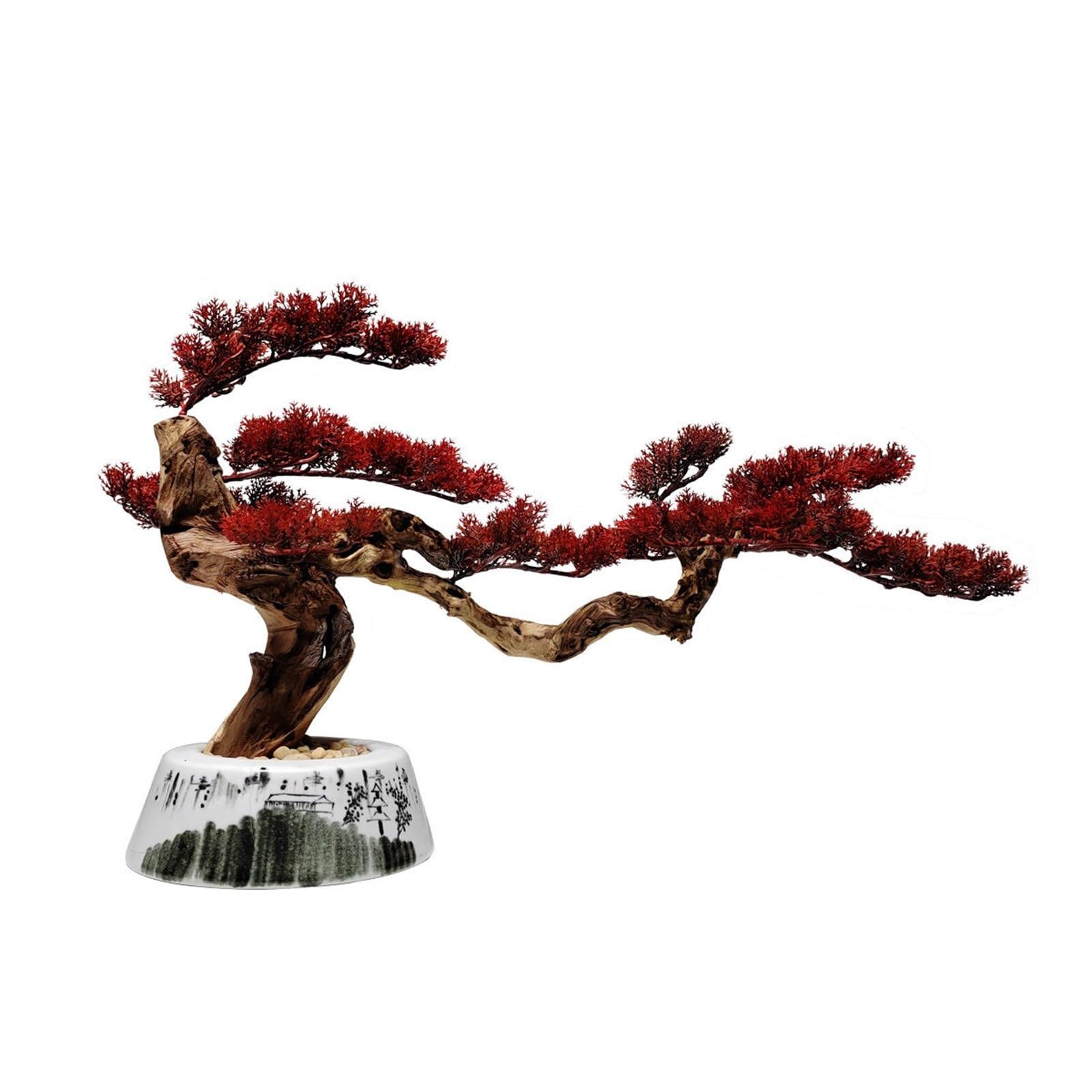 WOTZOV Fake Plants Artificial Bonsai Tree 28 Inches Realistic Fake Plant Decoration, Potted House Plants Bonsai Tree