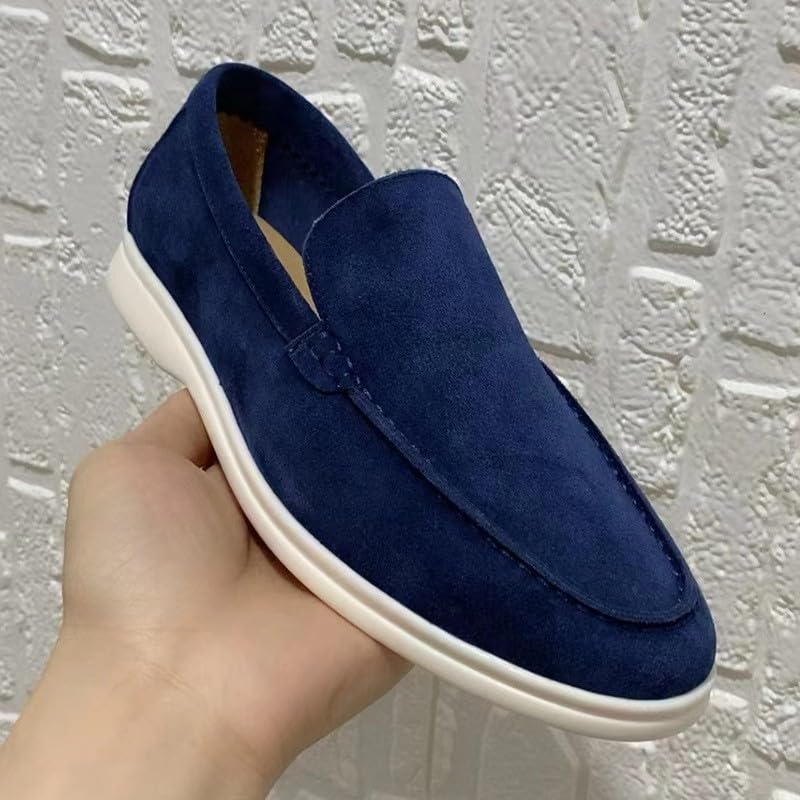 Men's Breathable Slip-On Loafers Casual Driving Shoes with Rubber Nubs Sole Lightweight Flat Shoes for Summer - Image 4