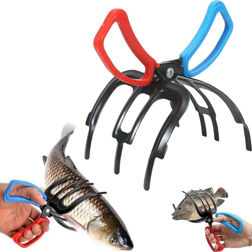 3 Claw Fish Gripper Metal Fishing Pliers Gripper Multifunctional Non-Slip Fish Grabber Tool Fish Grips Clamp for Catch