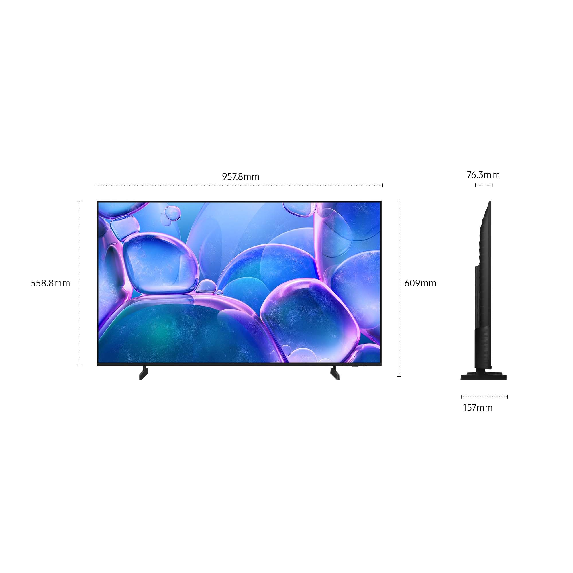 Samsung Crystal UHD 4K Smart TV 43'' UE43U7000FUXZT, Crystal 4K Processor, HDR, Smart Experience, OTS Lite & Adaptive Sound, Metal Stream Design, 2025