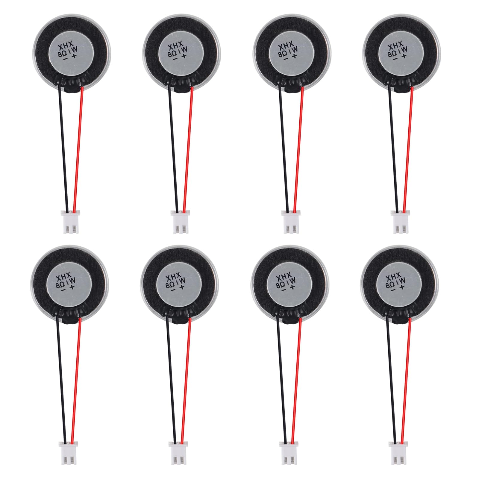 JUZITAO 8Pcs 8 Ohm 1W Speaker 8ohm Round 28mm Loud Speakers Compatible with Small Loudspeaker Audio MP3 MP4 Player Speaker 2Pin - Black