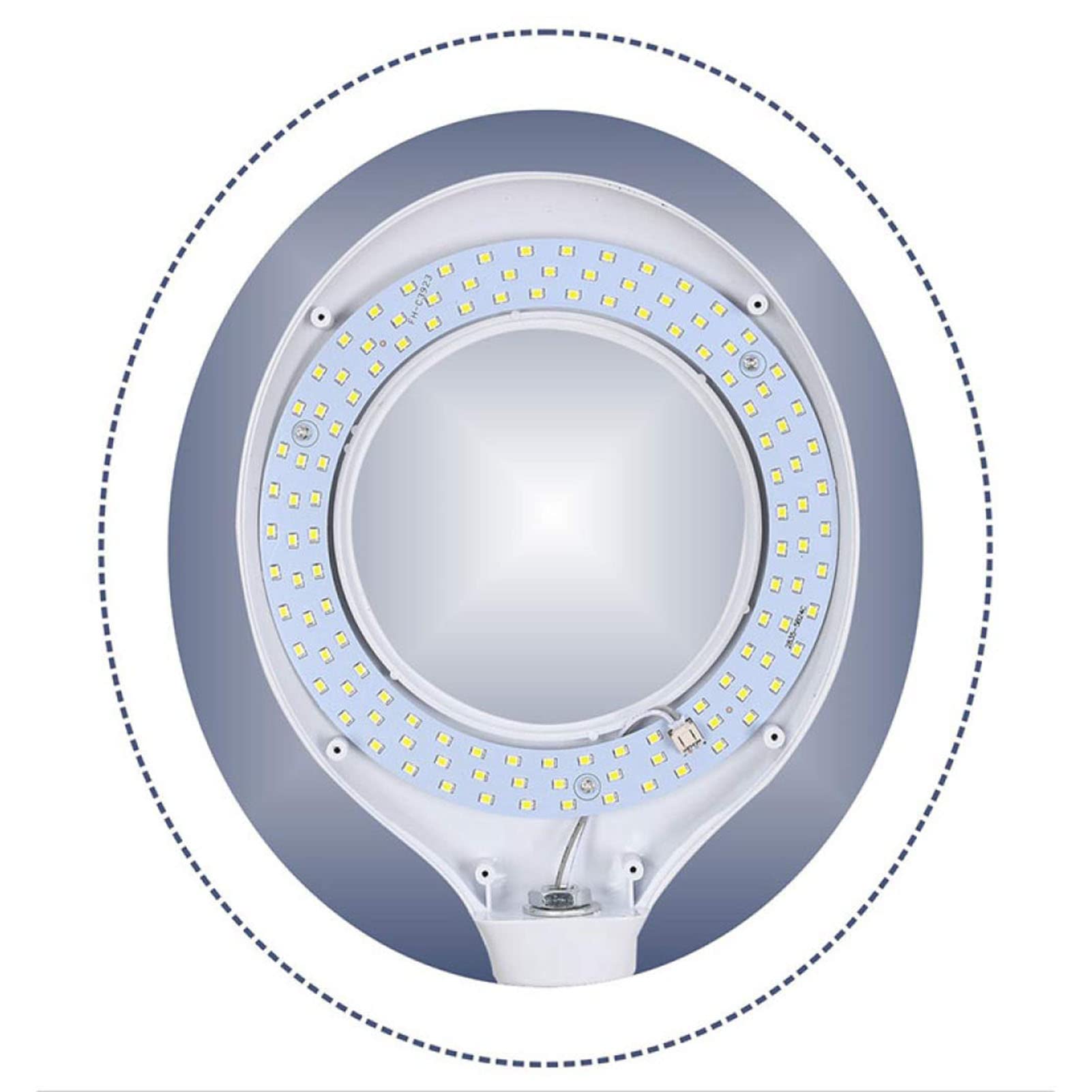 Lampada con lente d'ingrandimento da terra, luce a led, con lampada con lente d'ingrandimento da pavimento rotante Lampada di bellezza regolabile Salone di bellezza Tatuaggio Pelle per unghie Lampad