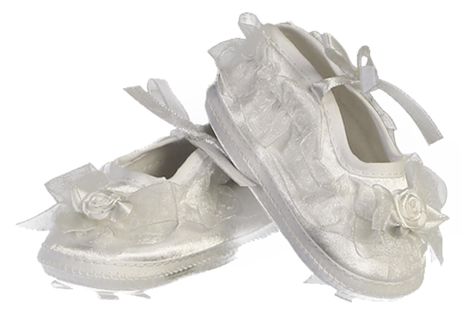 Pink Princess Baptism Shoes for Baby Girls - White Baby Christening Shoes Baby Booties Newborn - Zapatos de Bautizo para Nina