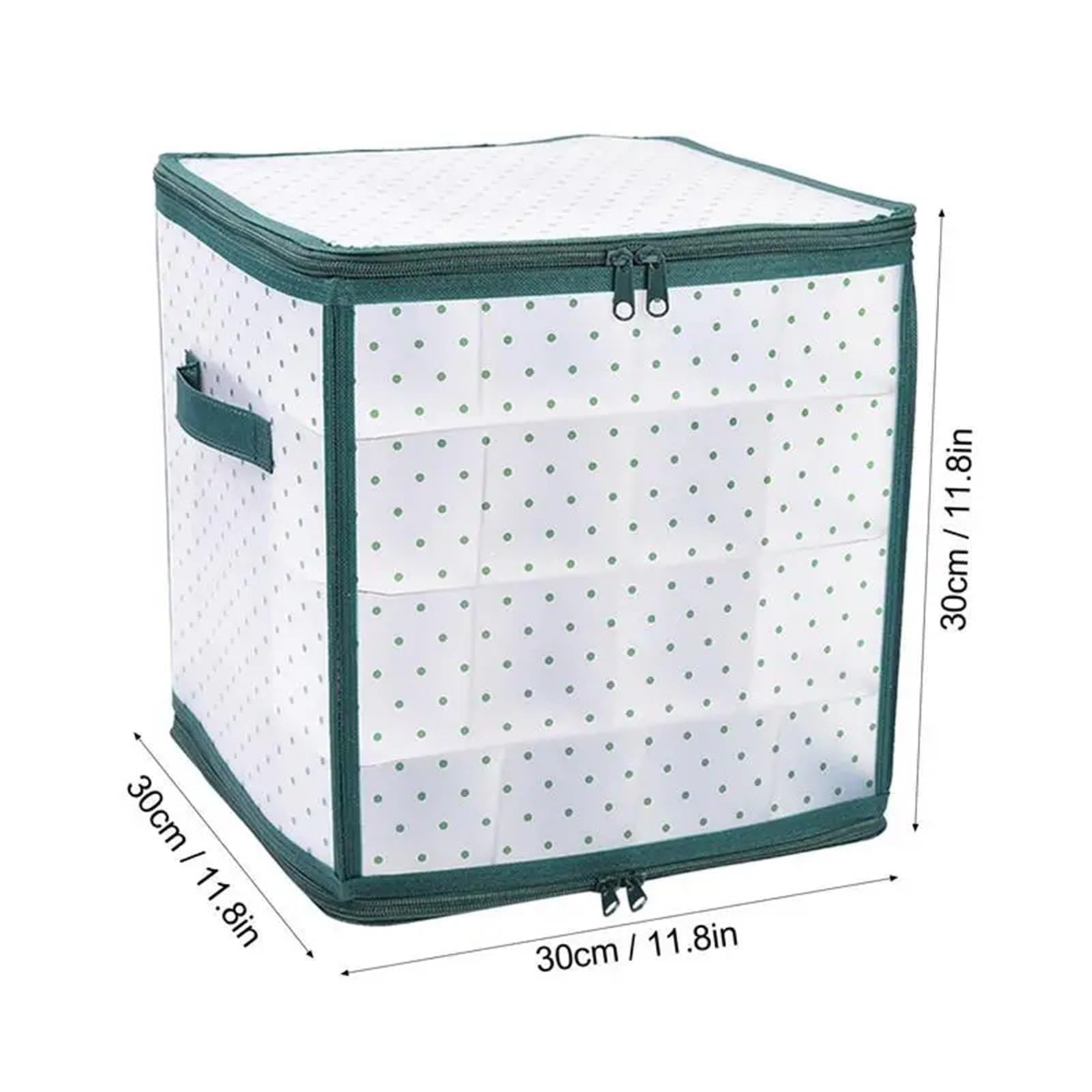 Organizer FüR Weihnachtsschmuck Christbaumkugel-Aufbewahrungsbox, Weihnachtskugel-Box, Behälter, grüner Punktdruck, Weihnachts-Aufbewahrungsbehälter, Organizer-Tasche for Geschenkpapier FüR Weihnachte