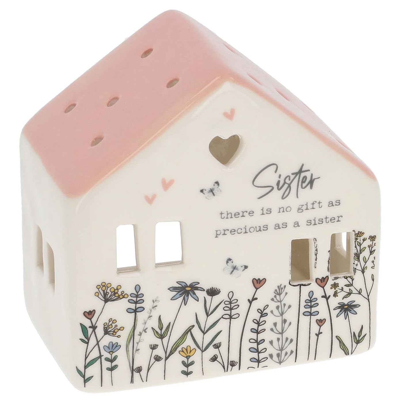 Shudehill Giftware Sweet Meadow Sister Ceramic Tealight House Gift