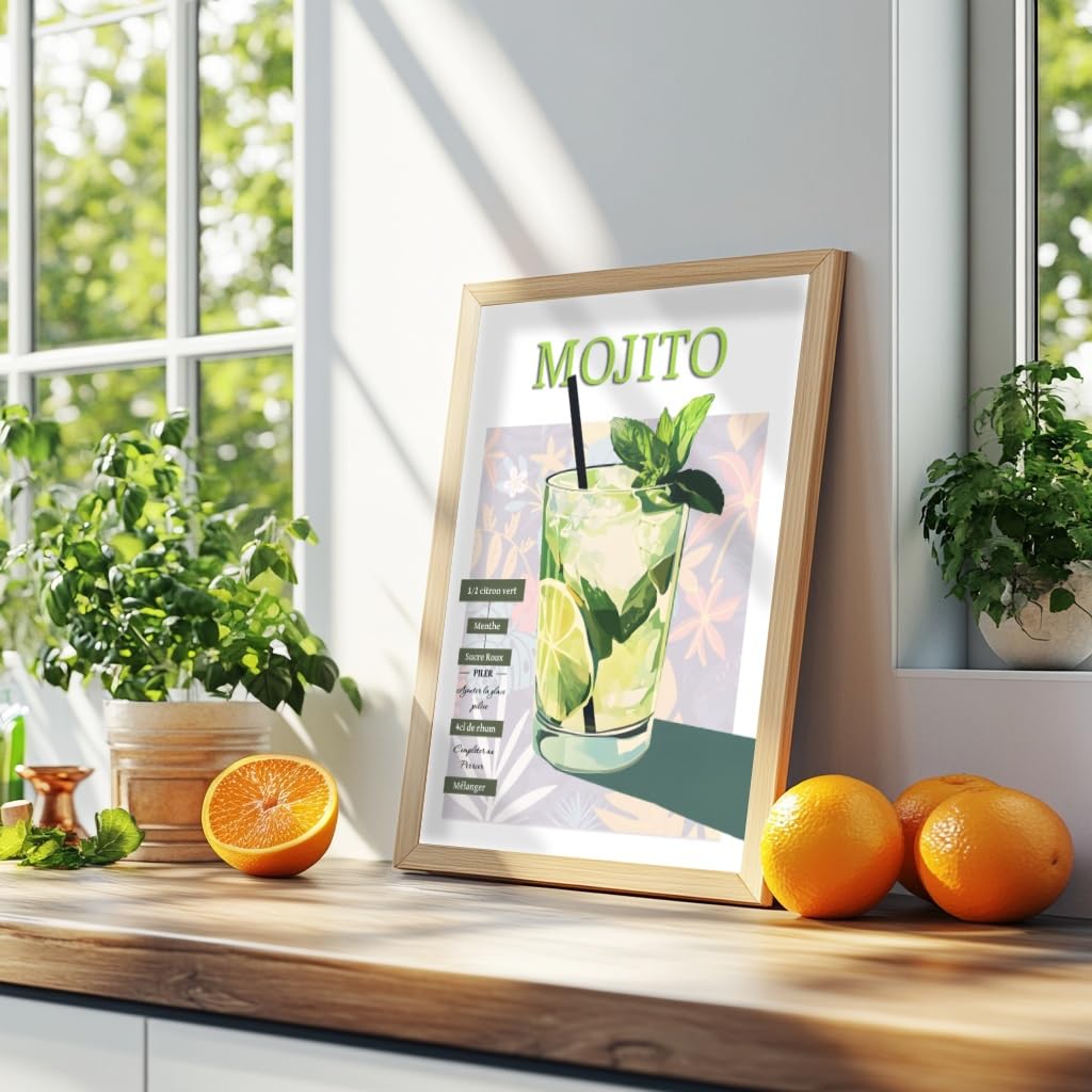 Affiche Recette Mojito pour décorer un mur vide avec style et originalité