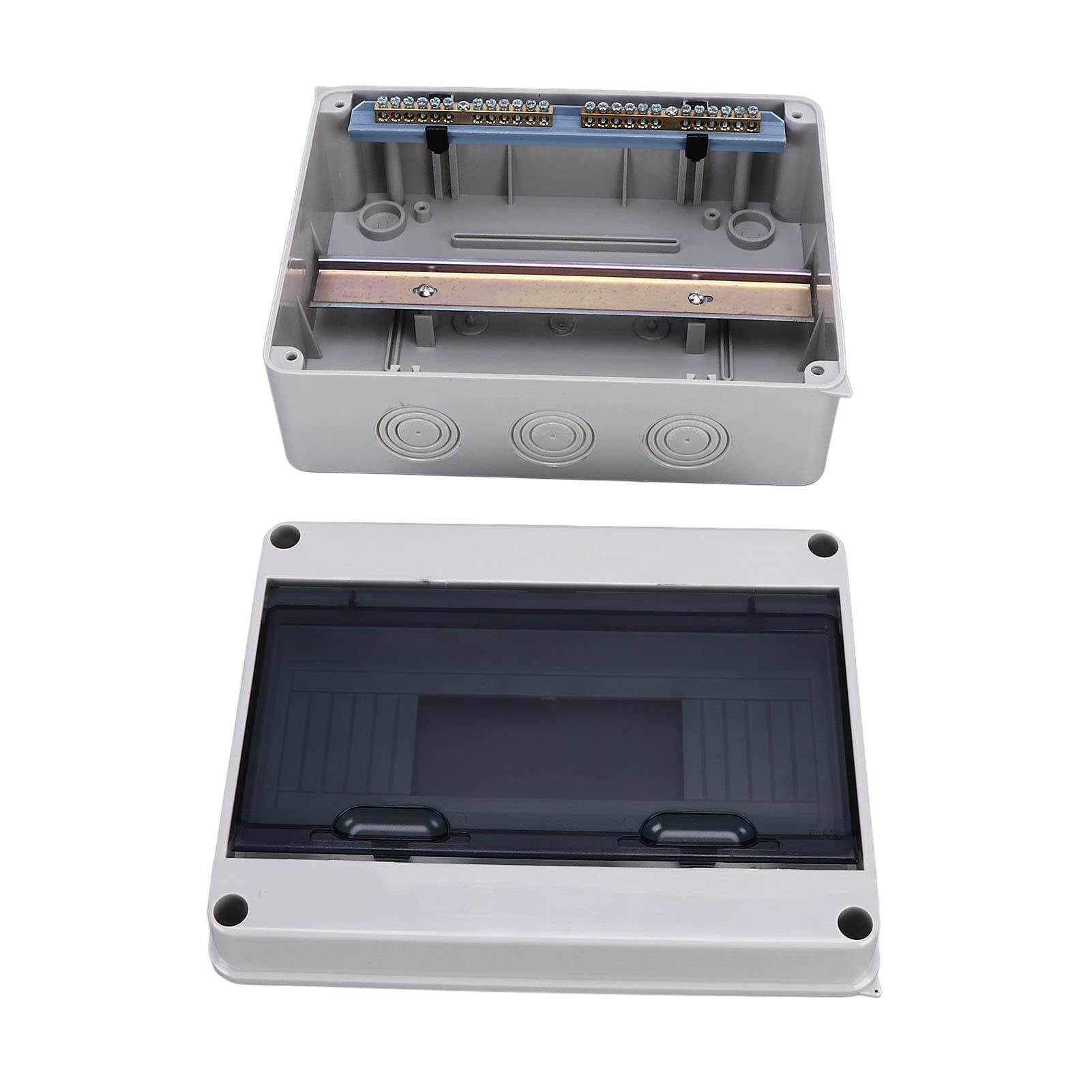 Scatola di distribuzione impermeabile IP65 a 12 vie, scatola di giunzione elettronica in plastica con coperchio trasparente, custodia resistente alle intemperie in ABS+PC per