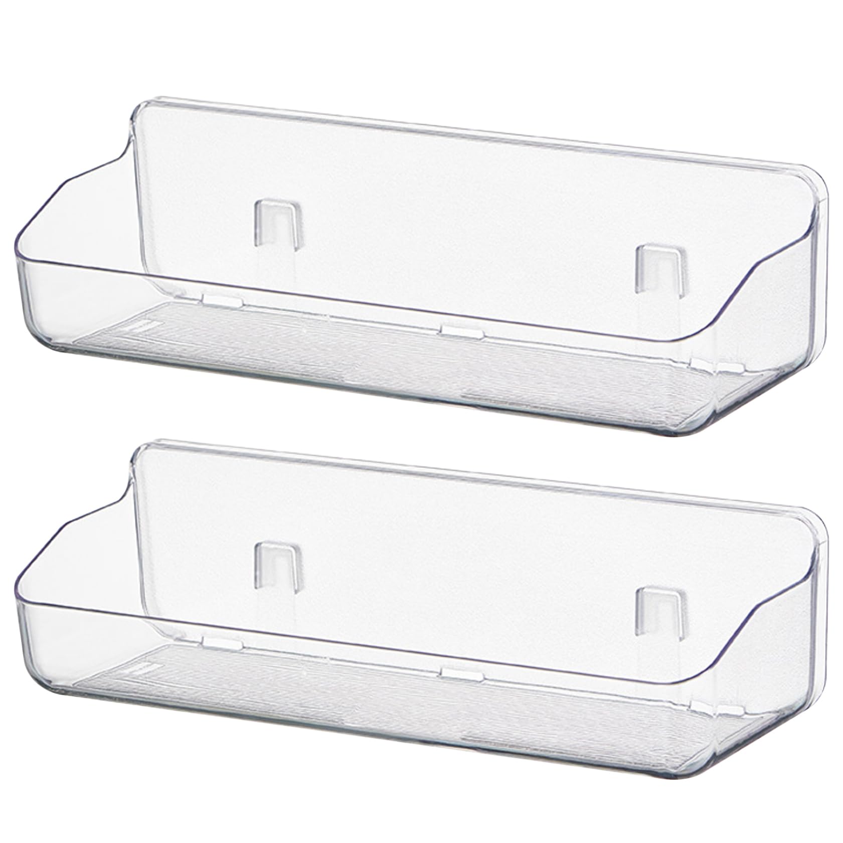 Rangement sans punch pour la salle de bain design cristal transparent lot de 2