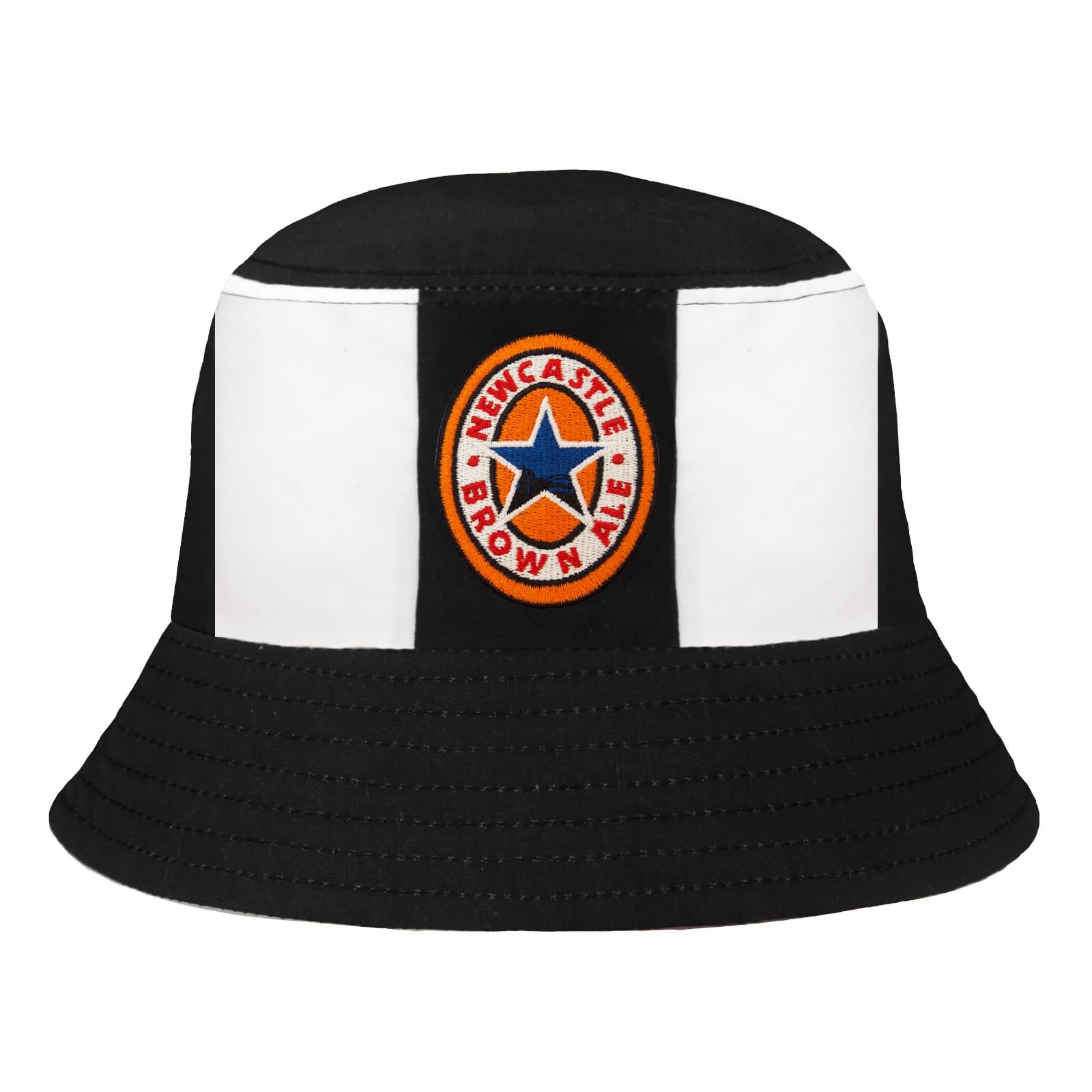Fan Originals Men's Black/White Newcastle Bucket Hat Embroidered L/Xl