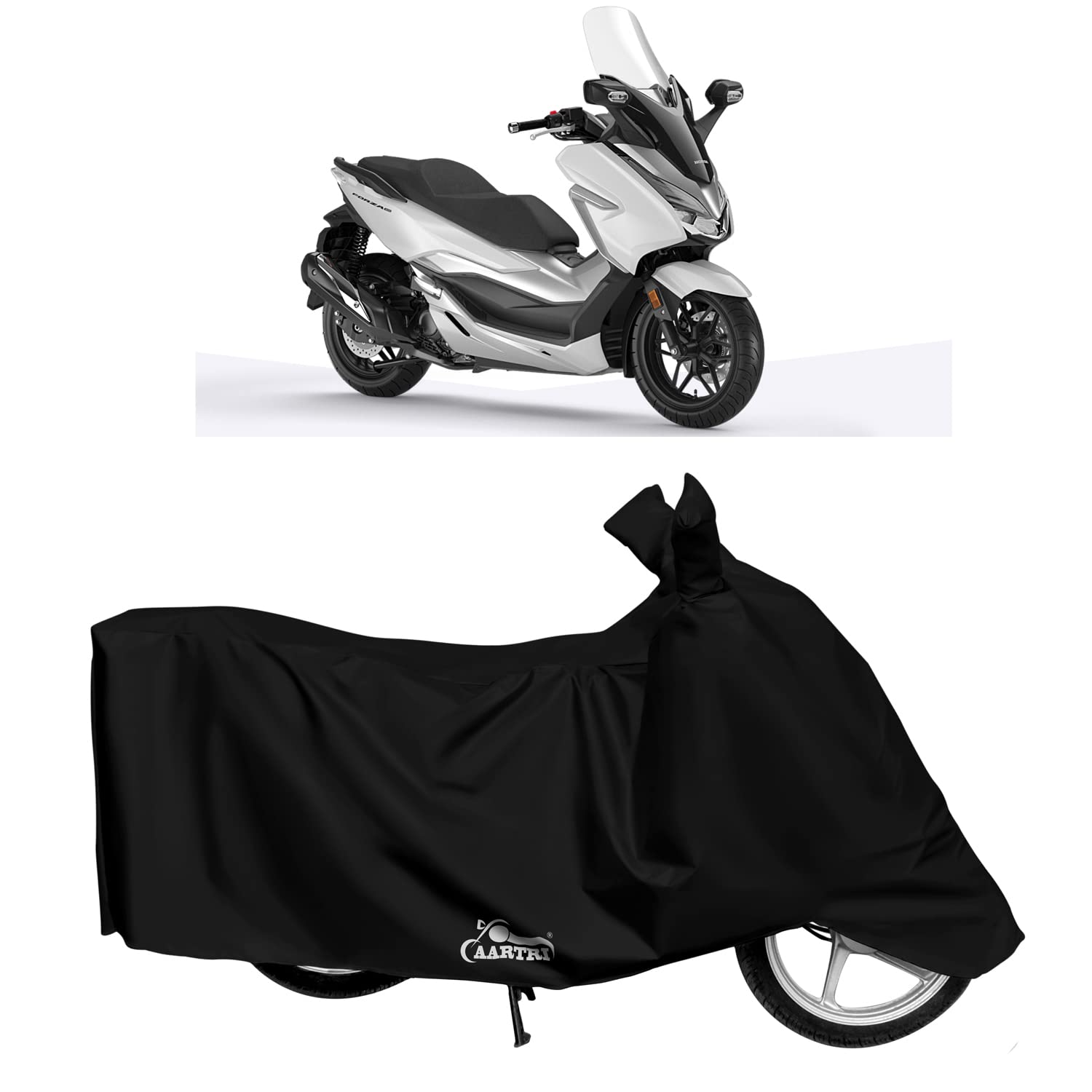DROHAR Body Cover for Honda Forza 300 (BS -2,3,4,6) Legitimate UV Protection,Dustproof Body Cover(Black)