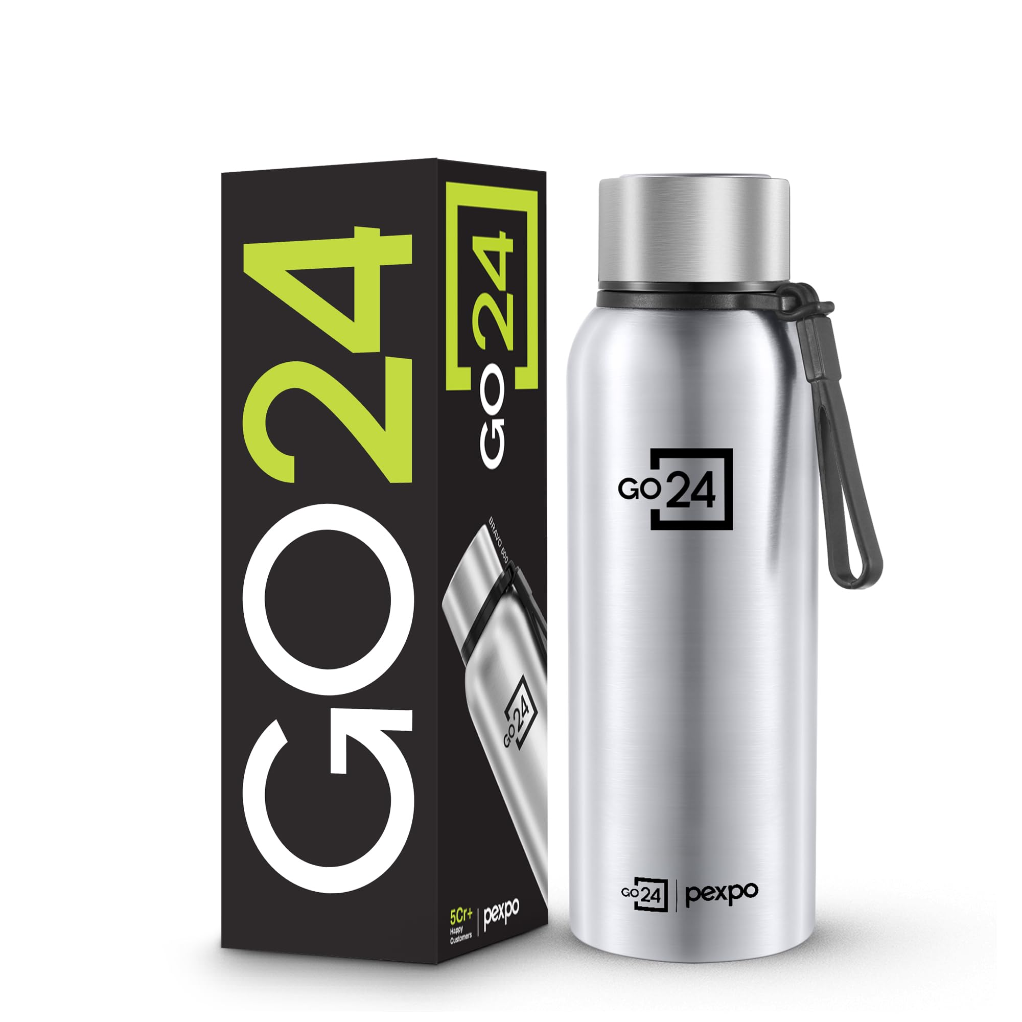 Go24 pexpo Stainless Steel Thermo Flask Bravo Silver 500ml