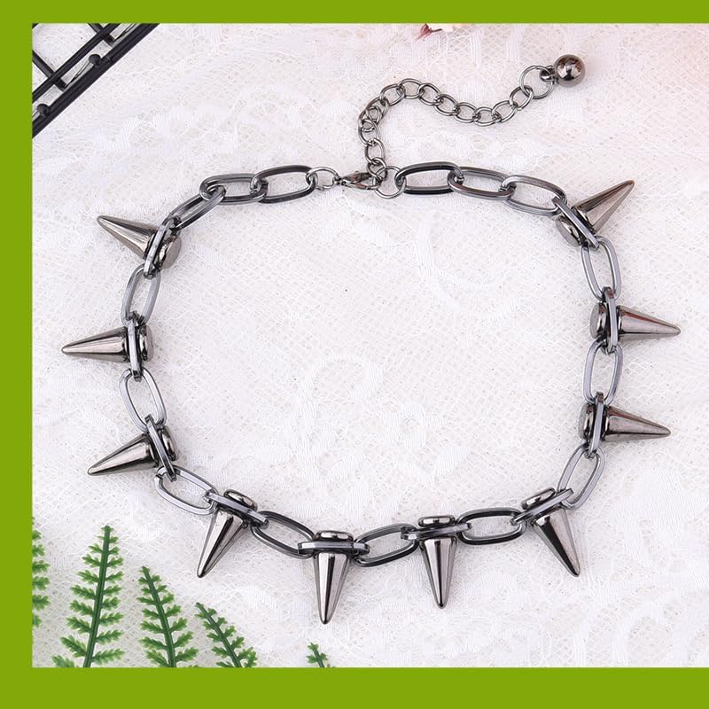 Punk Rock Necklace Y2k Grunge Necklaces for Women Men Gothic Chockers for Cosplay Halloween Costume Accessories Party Outfits - Image 6