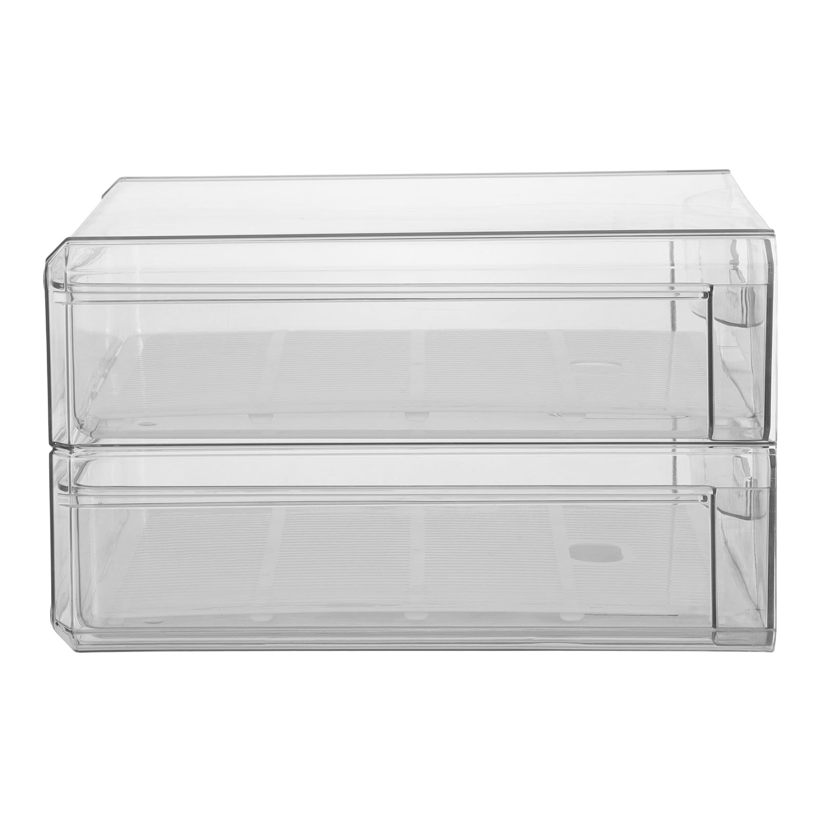 Caja de Almacenamiento para Refrigerador de Doble Capa de Plástico | Organizador Visible para Cocina y Armario, para Verduras y Huevos, Conservación Fresca