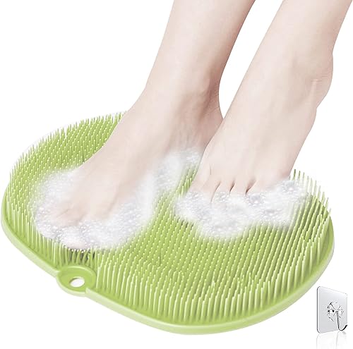 Miniatura 3 de JIANGLAI Masajeador de pies de ducha, limpiador de pies con ventosas antideslizantes, mejora la circulación, alivia el cansancio y el dolor (verde