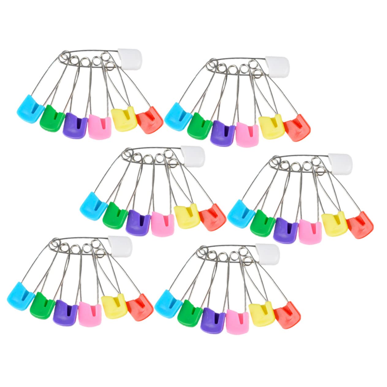 KALLORY 100pcs Large Safety Pins Diaper Pins for Children Nappies Cloth Diapers Bibs Fastener Random Color