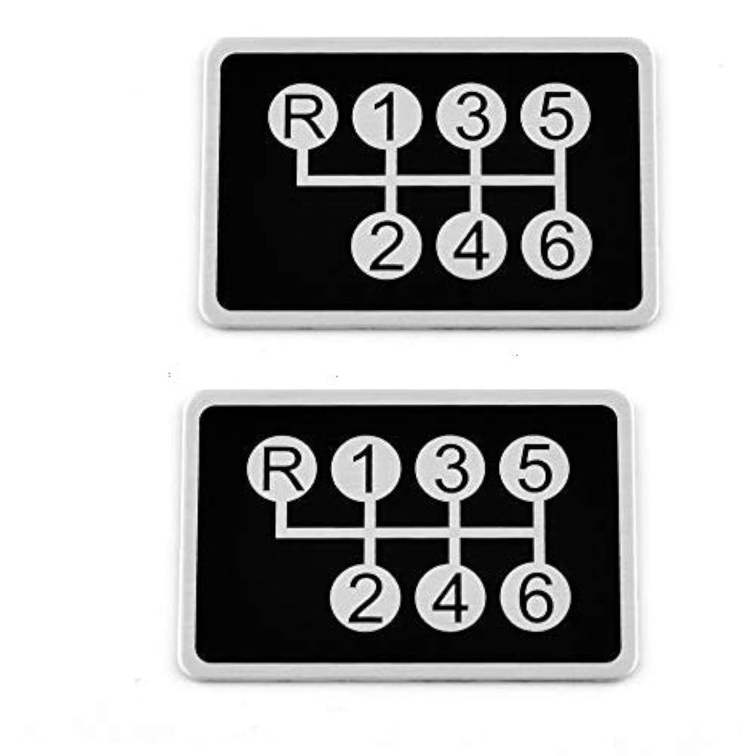Autocollants aluminium noir rigides et durables pour marquage de boîtier 54x36mm