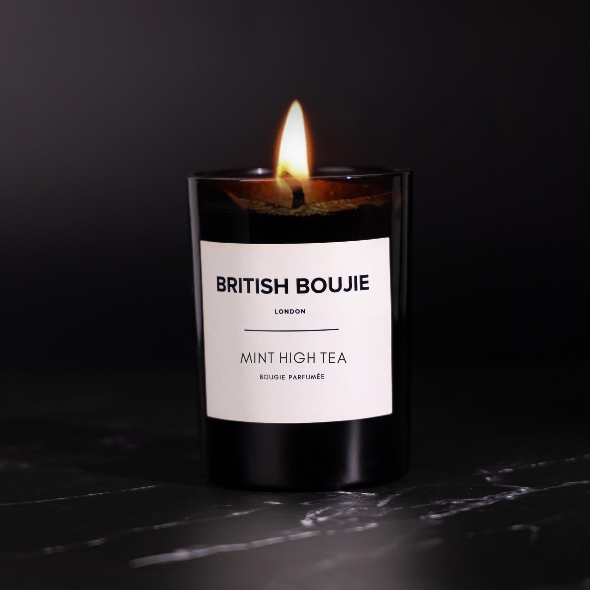 Mint High Tea - Vela perfumada prémium en caja, aroma de especias de lujo vainilla y menta, fragancia altamente perfumada con largo tiempo de combustión, grande de 10 onzas, cera natural de 280 g,
