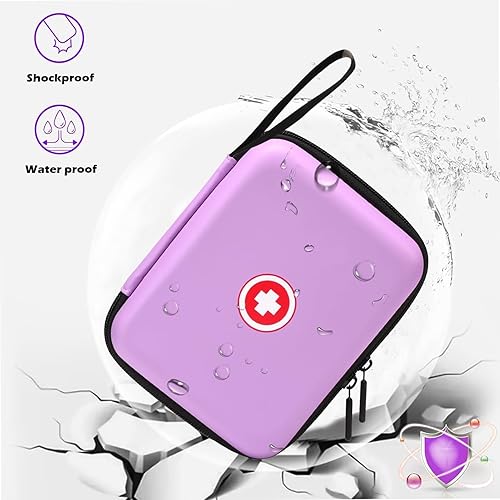 Miniatura 3 de Estuche de transporte para nebulizador portátil, bolsa médica de viaje, bolsa médica de emergencia dura para inhalador, estuche espaciador para