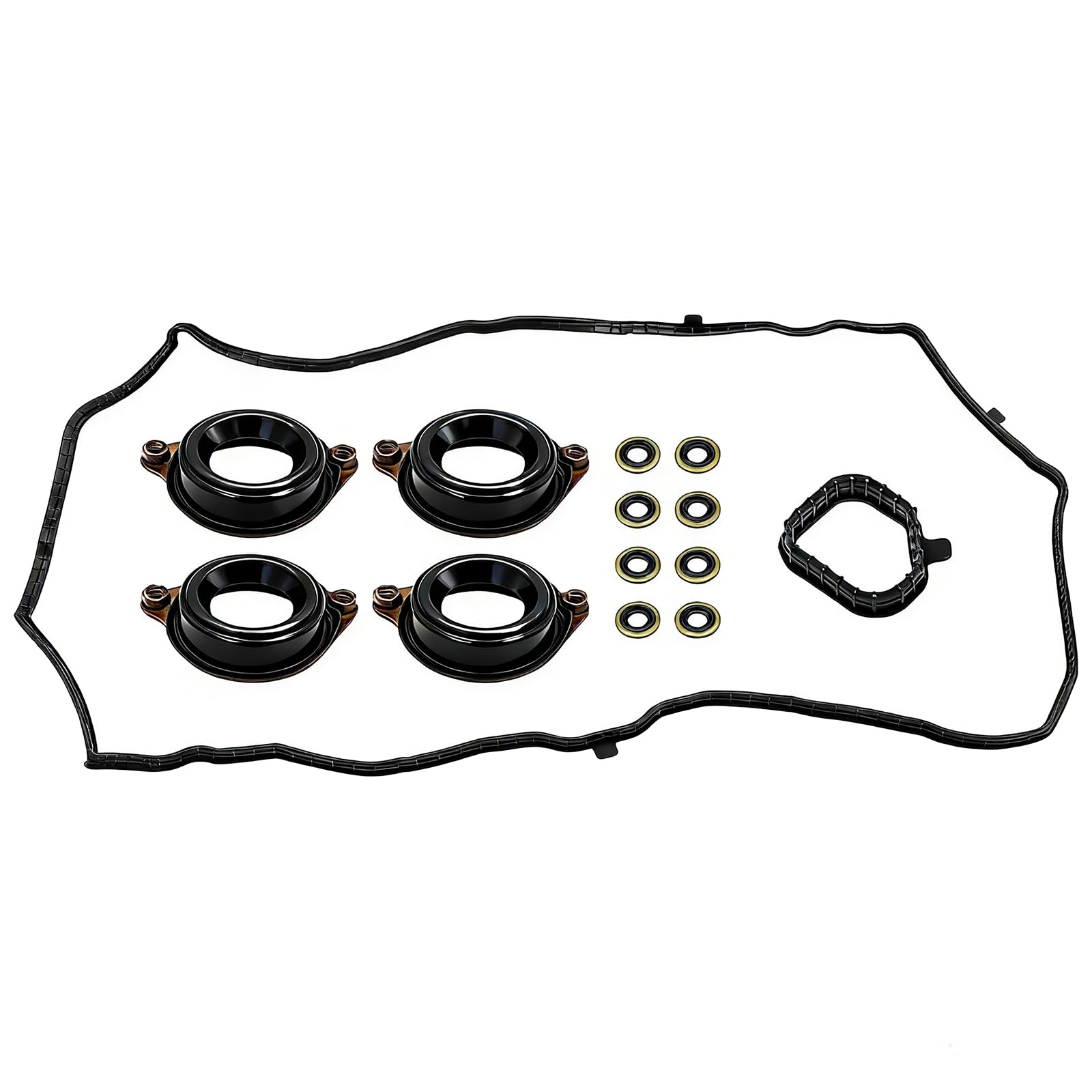 Valve Cover Gasket Set Replace 12030-5A2-A01 Compatible with 2013-2017 Honda Accord 2.4L K24 Engine Valve Chamber Cover Gasket Kit with Spark Plug Tube Seals O-Rings