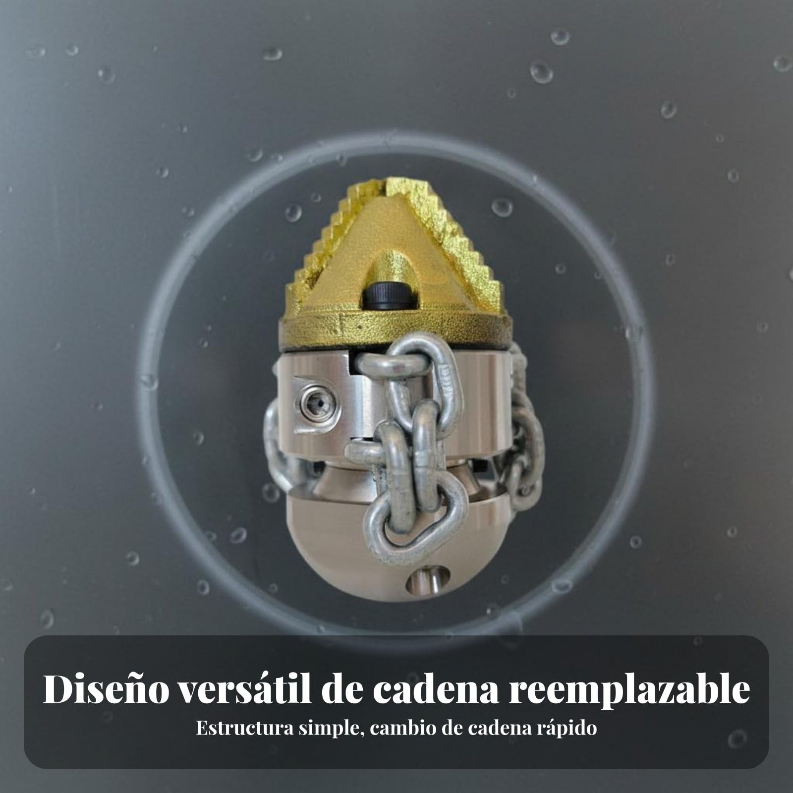 perfeclan Industrial de Alcantarillado de Alta Presión Rotativa Cabezal con Giratorias Elimina Incrustaciones y Grasa Adecuada para Operadores de Mantenimiento y de Servicios, 0.8KG 3/8 Rosca