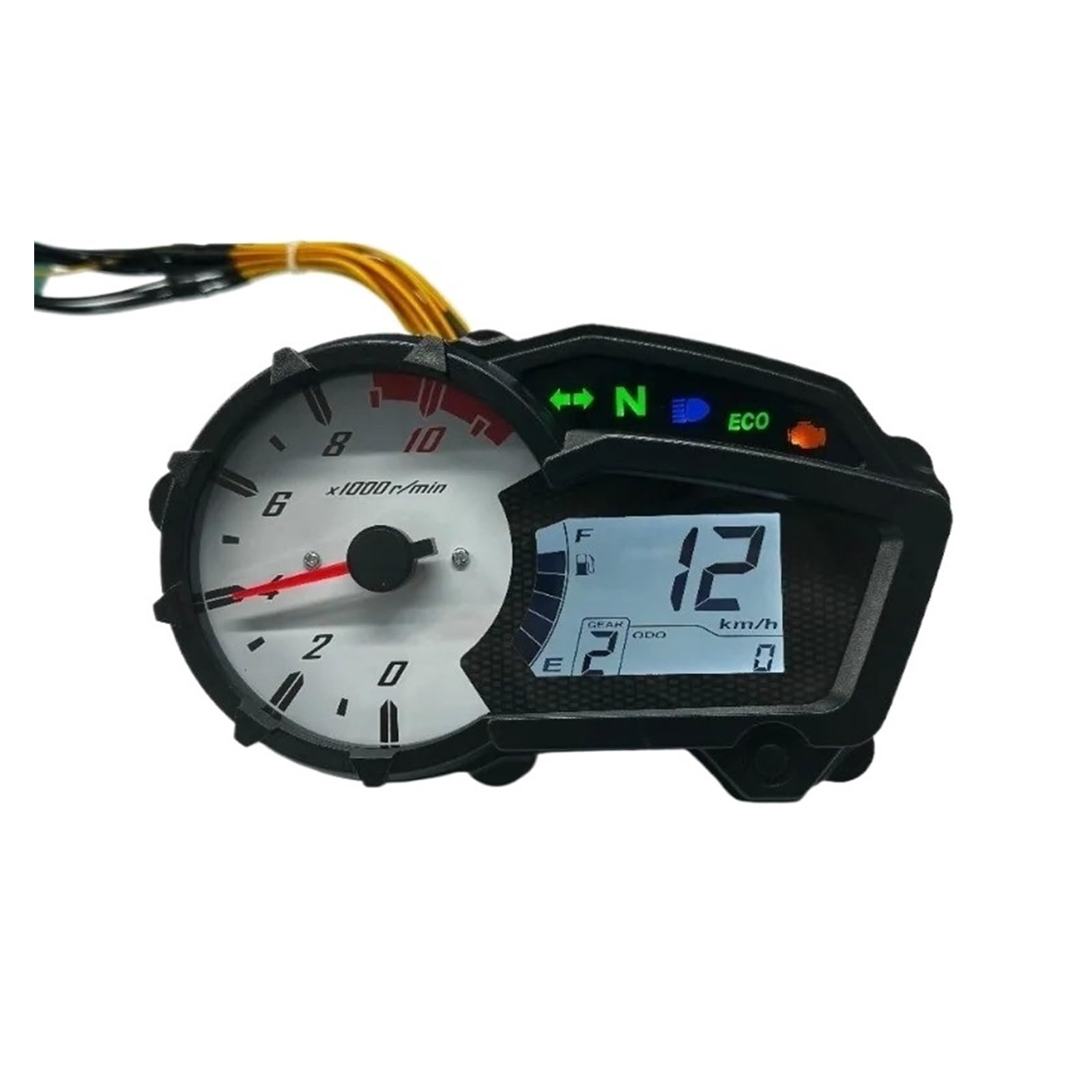 Motorcycle Odometer Gauge Digital Motorcycle Speedor Meter Tachometer For Ys125 Ys 125 Fz 150 Crosser Odometer Tachomete Mileage Kit Trip Tachometer