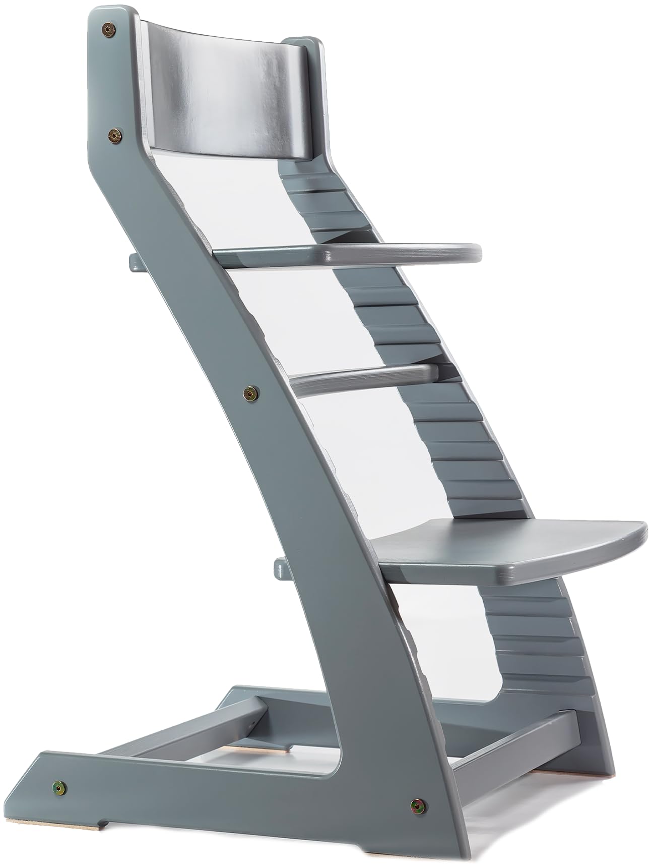 Fornel Heartwood Grey Adjustable Wooden High Chair Baby Highchair Solution for Babies and Toddlers Dining Highchair