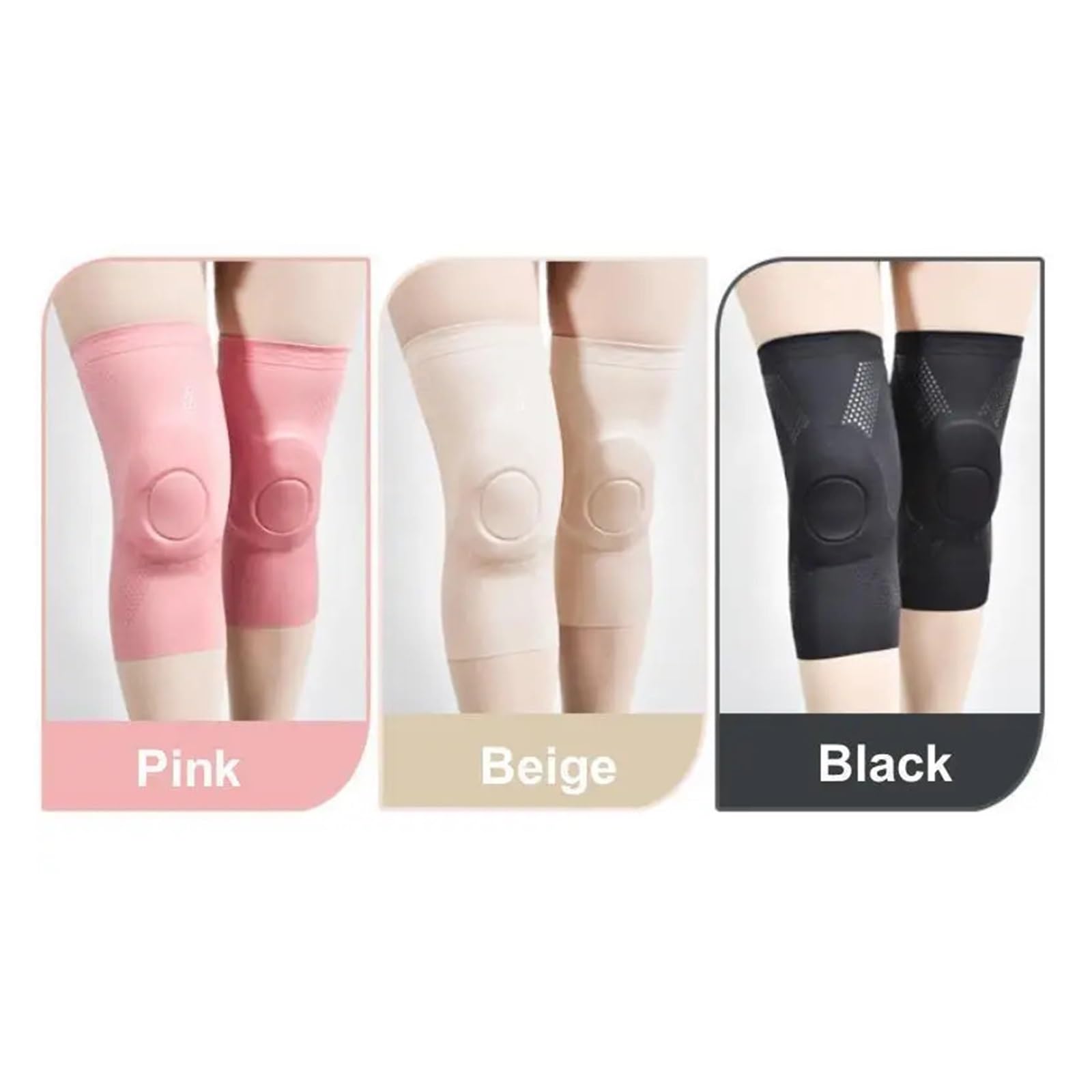 MRKU Genouillères de Sport antidérapantes, 1 Paire, pour Hommes et Femmes, avec Protection et élasticité pour Les articulations, idéales pour la Danse, Le Fitness et Le Volley-Ball.
