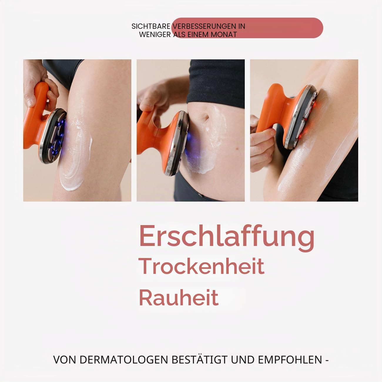 MASDERM Professionelles Radiofrequenz-Set für den Körper, 2-in-1, professionelles Funkgerät + straffende Körpercreme, 1 l, Kavitation