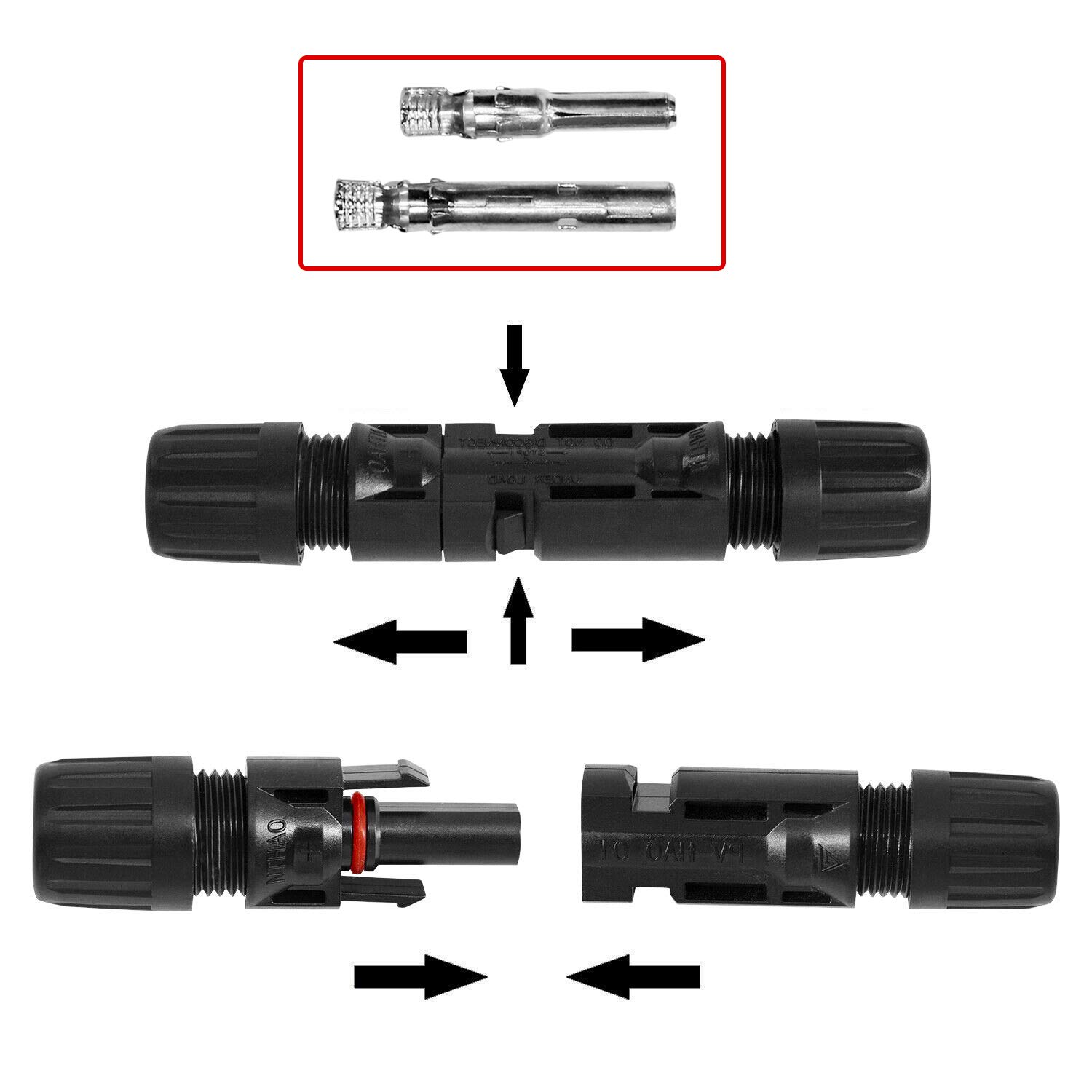 Zonne-krimpgereedschapsset, zonnekabelconnector, 6 paar mannelijke/vrouwelijke connectoren voor zonnepanelen, 2 stuks moersleutel, 2,5/4/6 mm² krimpgereedschapset met aansluitklemmen, voor Zonne-krimpgereedschapsset, zonnekabelconnector, 6 paar mannelijke/vrouwelijke connectoren voor zonnepanelen, 2 stuks moersleutel, 2,5/4/6 mm² krimpgereedschapset met aansluitklemmen, voor