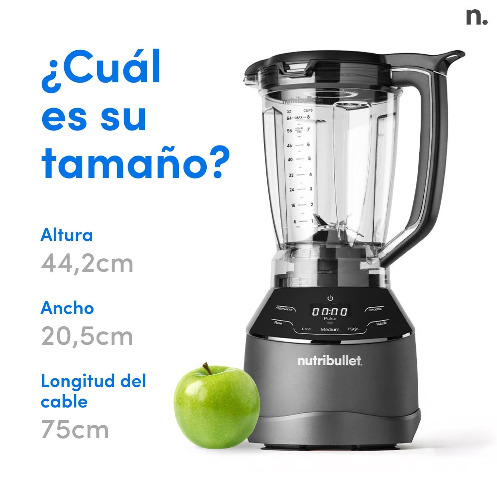 nutribullet triple Prep System, batidora eléctrica, batidora de vaso profesional multifunción, 1500 vatios de potencia, 3 electrodomésticos, negro, NBF580B