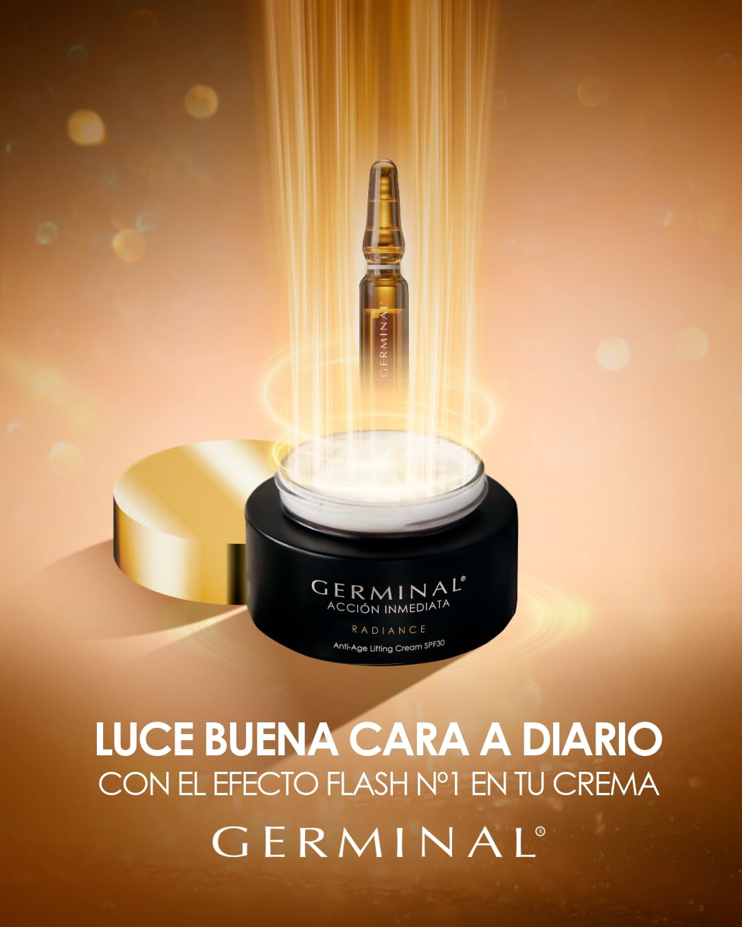 Germinal Radiance - Crema Antiedad con Efecto Lifting | Crema Facial Antiarrugas | Acción Inmediata | Nutritiva y Reafirmante | Pieles Maduras | 50 ml
