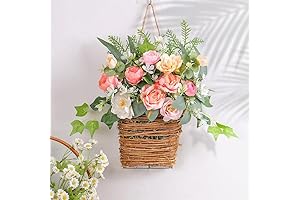 Cream Hydrangea Door Hanger Basket Wreath