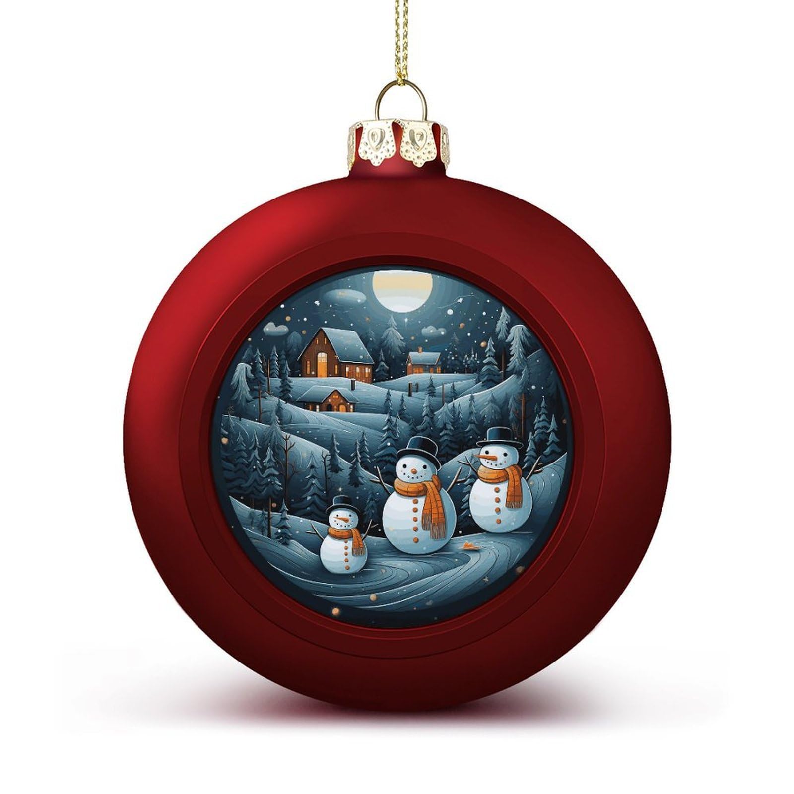 Christmas Santa Penguin Christmas Balls Ornaments for Xmas Christmas Tree 1.6" Hanging Shatterproof Xmas Balls Hanging Decor Pendants for Holiday Party Outdoor Indoor DIY Craft Supplies