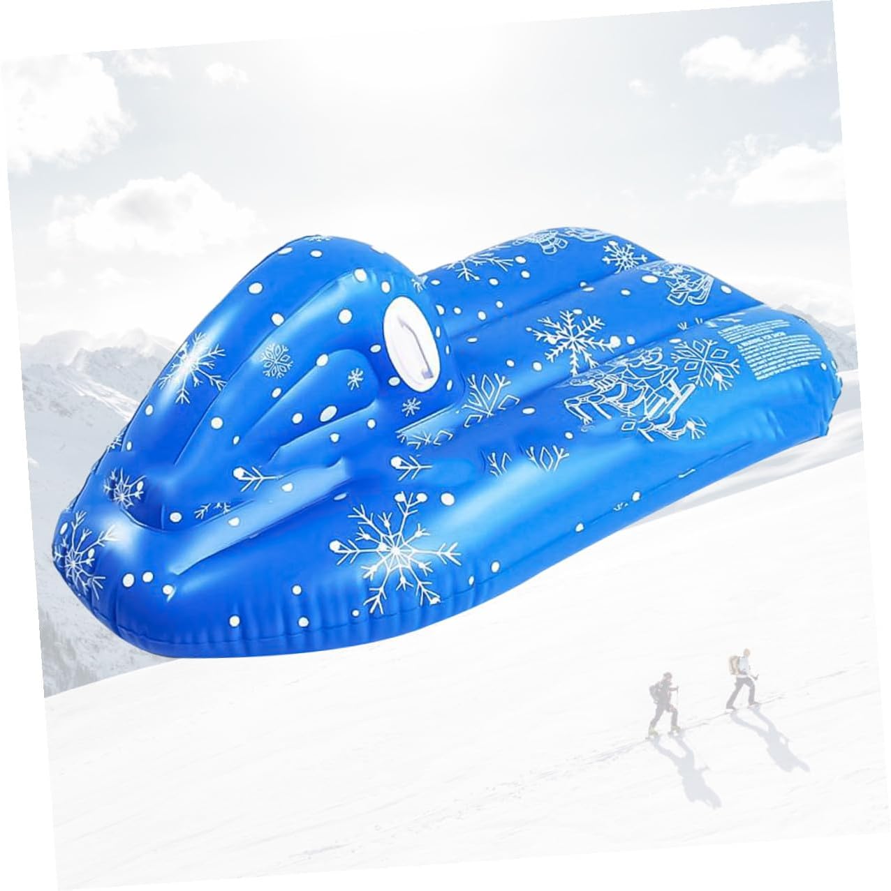 BESTYASH Inflatable Snow Sled and Skiing Board for Cold-Resistant PVC Snow Tube with Handles Winter Outdoor and Family Sledding