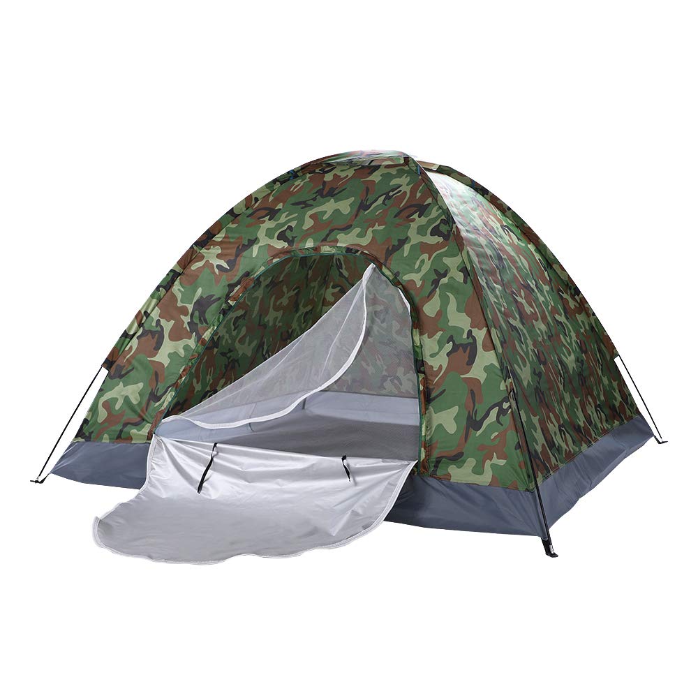 VINGLI 3-4 Person Camping Dome Tent Camouflage Outdoor Waterproof Easy Assembly, Durable Fabric Full Coverage Rain