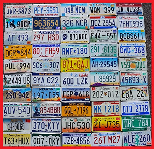 All 50 States Real USA License Plates Complete Set Authentic