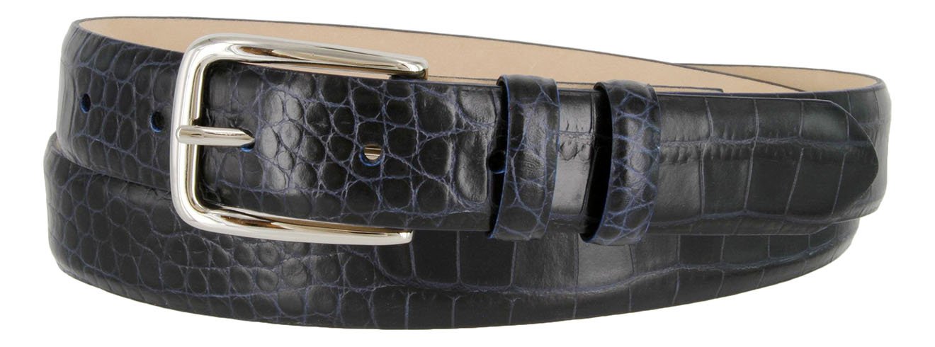 Andrew / Armando - Dress Belt Solid Brass Buckle (Gold & Silver) Italian Calfskin Genuine Leather Belt 1-1/8"(30mm) Wide